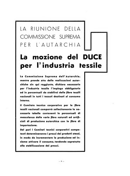 Vita tessile organo ufficiale della Federazione nazionale fascista delle industrie tessili varie del cappello