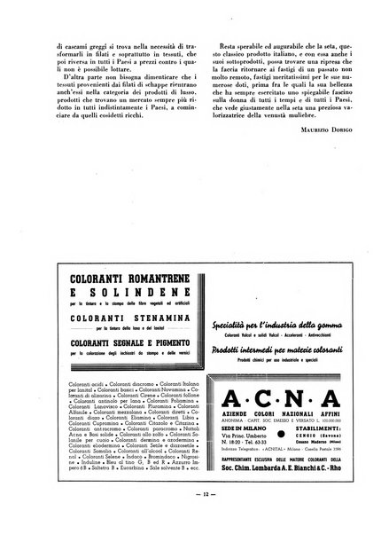 Vita tessile organo ufficiale della Federazione nazionale fascista delle industrie tessili varie del cappello