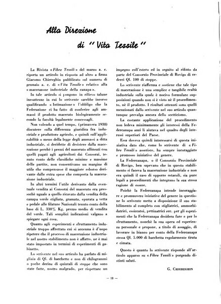 Vita tessile organo ufficiale della Federazione nazionale fascista delle industrie tessili varie del cappello