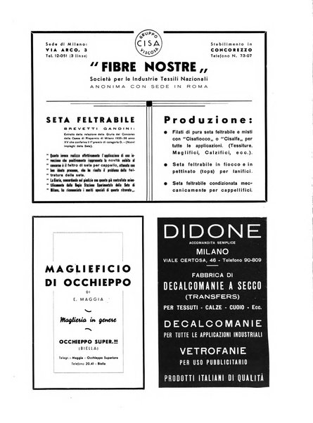 Vita tessile organo ufficiale della Federazione nazionale fascista delle industrie tessili varie del cappello