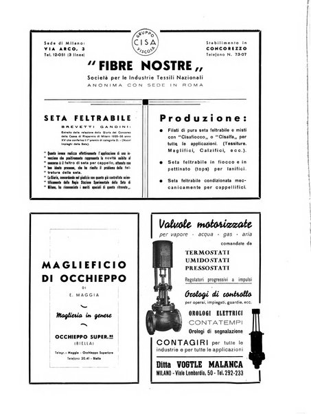 Vita tessile organo ufficiale della Federazione nazionale fascista delle industrie tessili varie del cappello