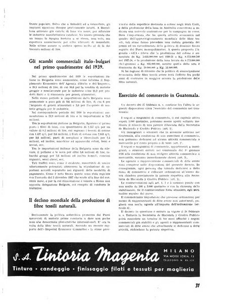 Vita tessile organo ufficiale della Federazione nazionale fascista delle industrie tessili varie del cappello