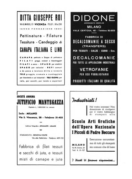 Vita tessile organo ufficiale della Federazione nazionale fascista delle industrie tessili varie del cappello