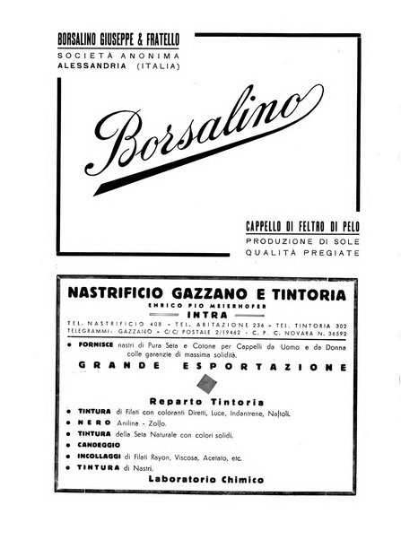 Vita tessile organo ufficiale della Federazione nazionale fascista delle industrie tessili varie del cappello