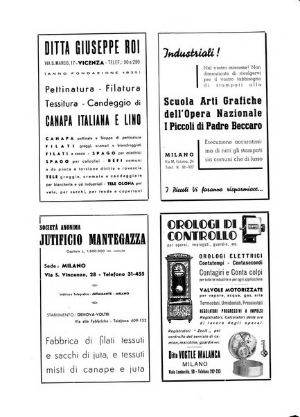 Vita tessile organo ufficiale della Federazione nazionale fascista delle industrie tessili varie del cappello