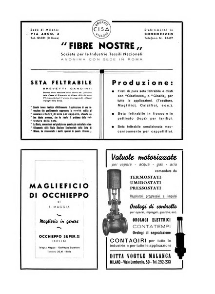 Vita tessile organo ufficiale della Federazione nazionale fascista delle industrie tessili varie del cappello