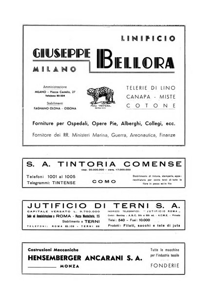 Vita tessile organo ufficiale della Federazione nazionale fascista delle industrie tessili varie del cappello