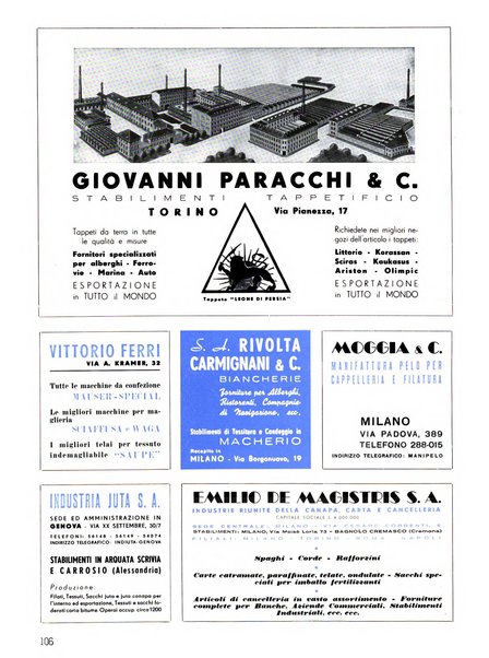 Vita tessile organo ufficiale della Federazione nazionale fascista delle industrie tessili varie del cappello