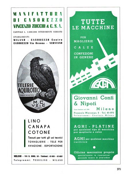 Vita tessile organo ufficiale della Federazione nazionale fascista delle industrie tessili varie del cappello