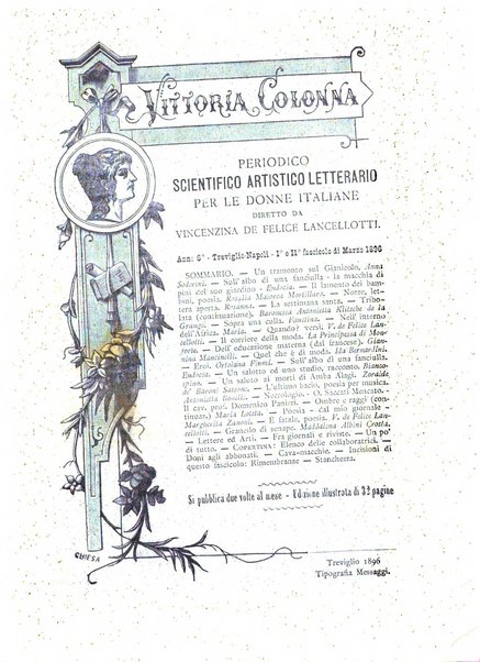 Vittoria Colonna periodico scientifico, artistico, letterario per le donne italiane