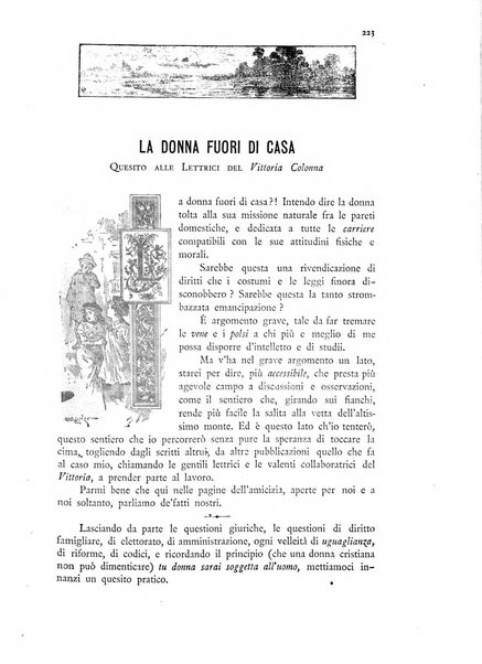 Vittoria Colonna periodico scientifico, artistico, letterario per le donne italiane