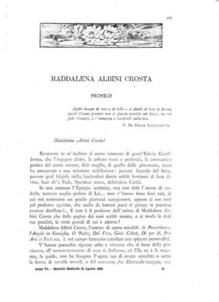 Vittoria Colonna periodico scientifico, artistico, letterario per le donne italiane