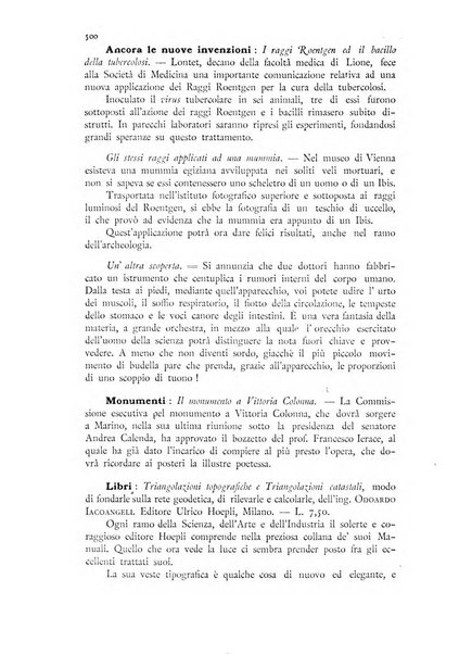 Vittoria Colonna periodico scientifico, artistico, letterario per le donne italiane