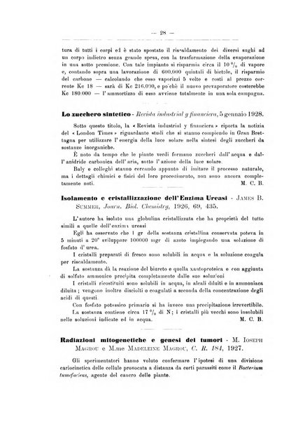 Zymologica e chimica dei colloidi e degli zuccheri