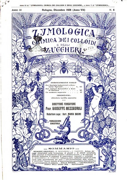 Zymologica e chimica dei colloidi e degli zuccheri