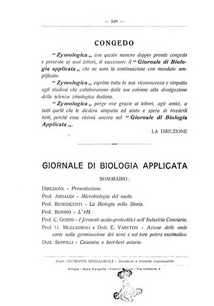 Zymologica e chimica dei colloidi e degli zuccheri