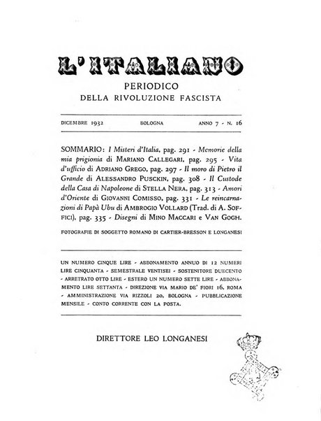 L'italiano rivista settimanale della gente fascista