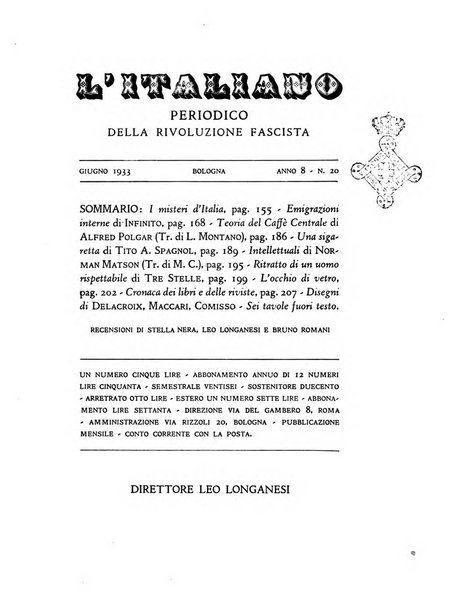 L'italiano rivista settimanale della gente fascista