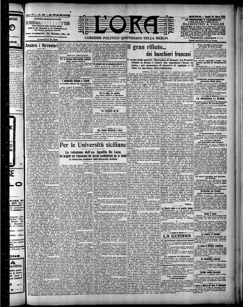 L'ora : corriere politico, quotidiano della Sicilia