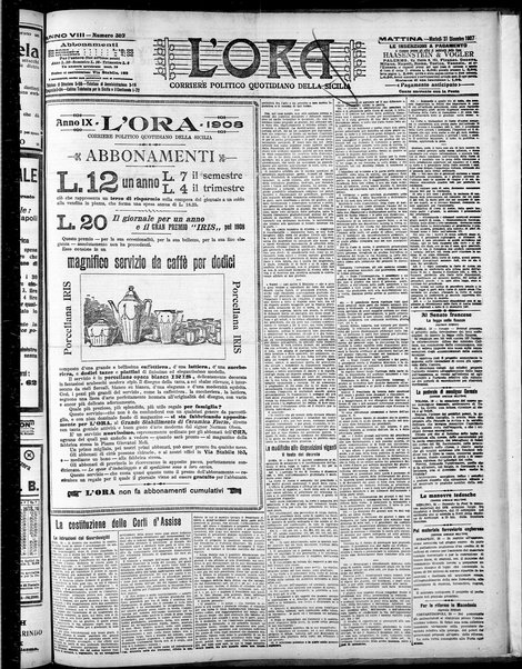 L'ora : corriere politico, quotidiano della Sicilia