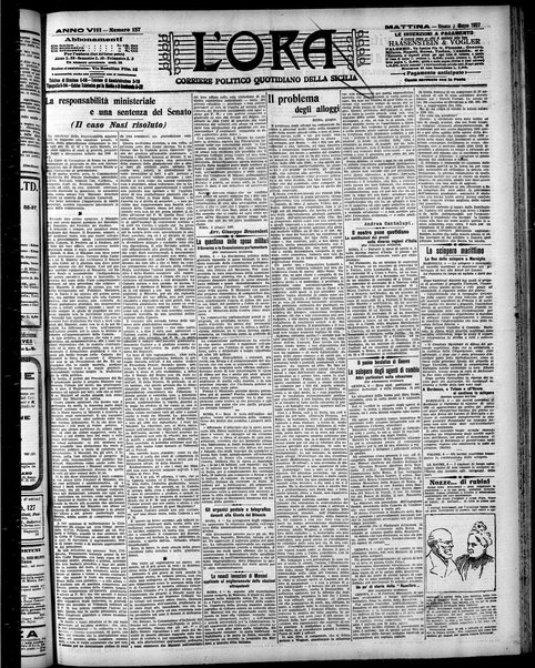L'ora : corriere politico, quotidiano della Sicilia