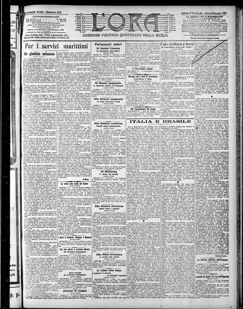 L'ora : corriere politico, quotidiano della Sicilia