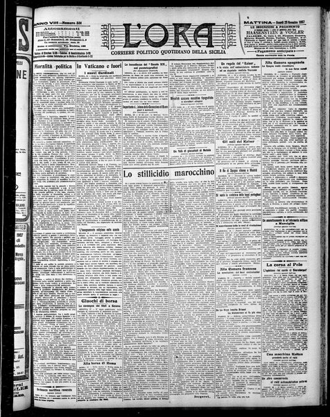 L'ora : corriere politico, quotidiano della Sicilia