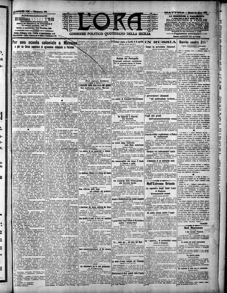 L'ora : corriere politico, quotidiano della Sicilia