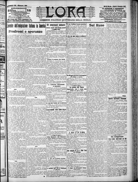 L'ora : corriere politico, quotidiano della Sicilia