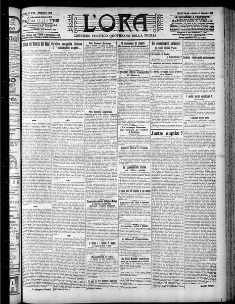 L'ora : corriere politico, quotidiano della Sicilia