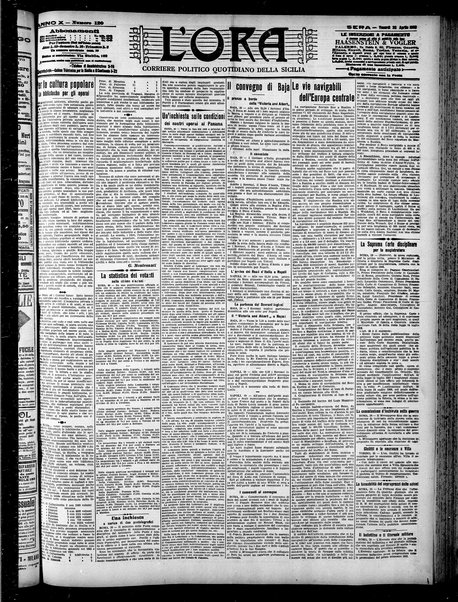 L'ora : corriere politico, quotidiano della Sicilia