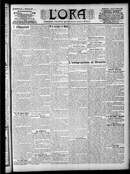 L'ora : corriere politico, quotidiano della Sicilia