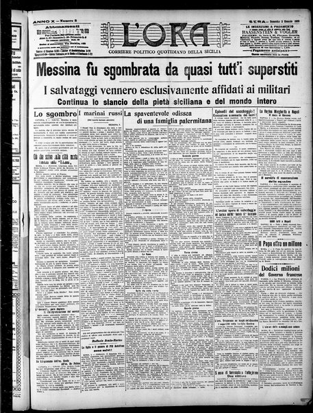 L'ora : corriere politico, quotidiano della Sicilia