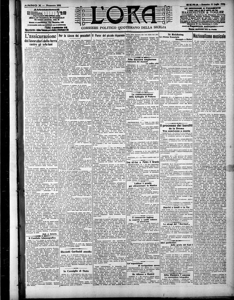 L'ora : corriere politico, quotidiano della Sicilia