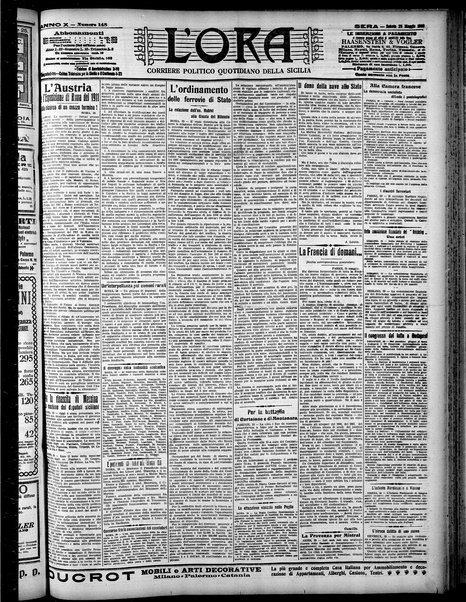 L'ora : corriere politico, quotidiano della Sicilia