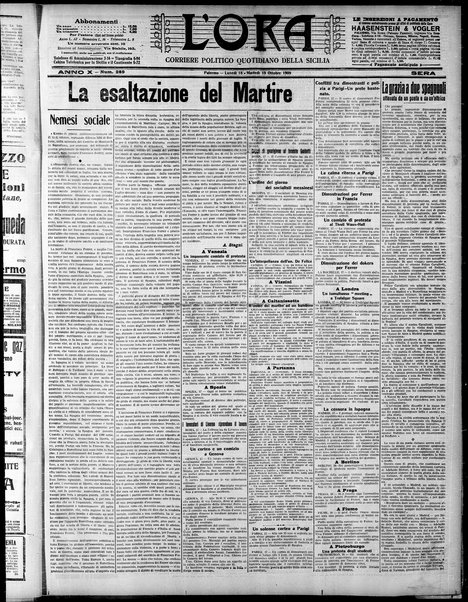 L'ora : corriere politico, quotidiano della Sicilia