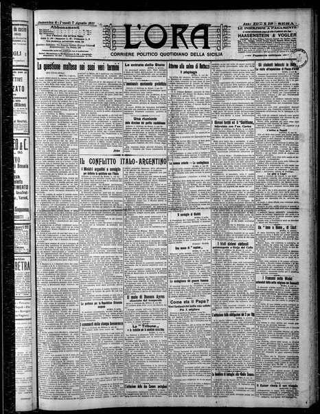 L'ora : corriere politico, quotidiano della Sicilia