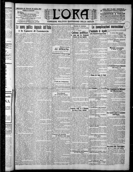 L'ora : corriere politico, quotidiano della Sicilia
