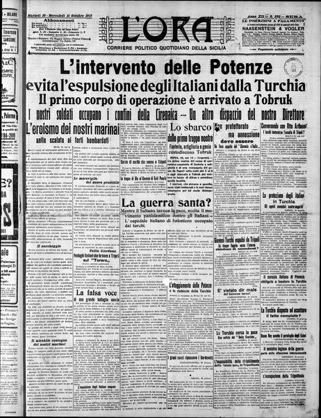 L'ora : corriere politico, quotidiano della Sicilia