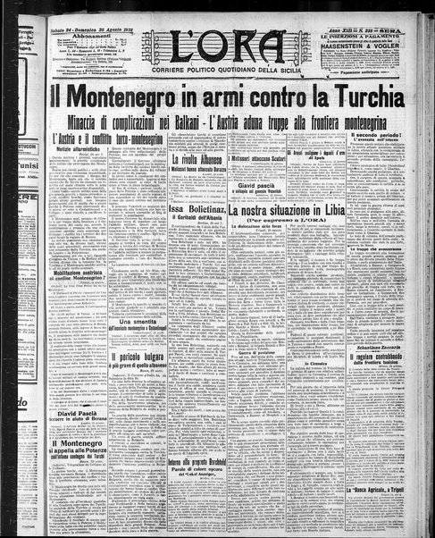 L'ora : corriere politico, quotidiano della Sicilia