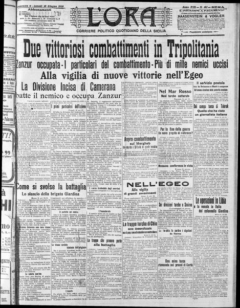 L'ora : corriere politico, quotidiano della Sicilia