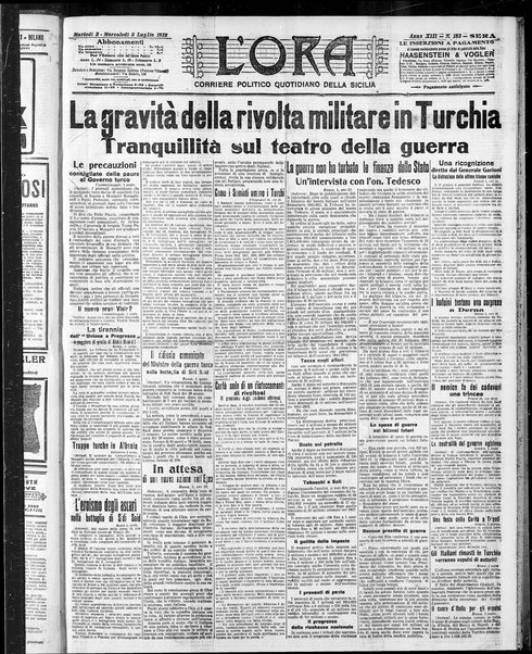 L'ora : corriere politico, quotidiano della Sicilia