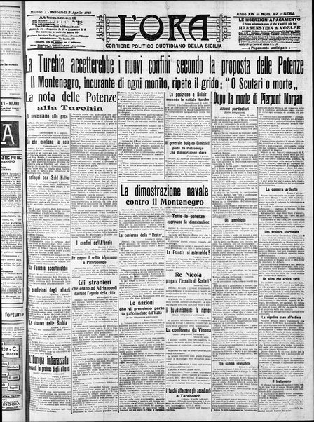 L'ora : corriere politico, quotidiano della Sicilia