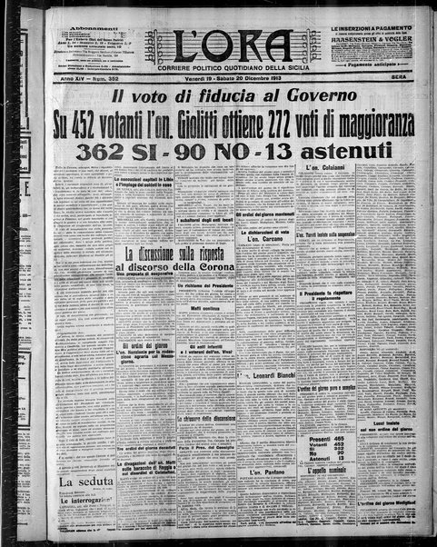 L'ora : corriere politico, quotidiano della Sicilia