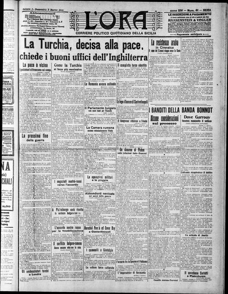 L'ora : corriere politico, quotidiano della Sicilia