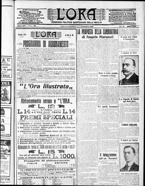 L'ora : corriere politico, quotidiano della Sicilia