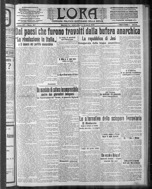 L'ora : corriere politico, quotidiano della Sicilia