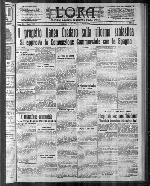 L'ora : corriere politico, quotidiano della Sicilia