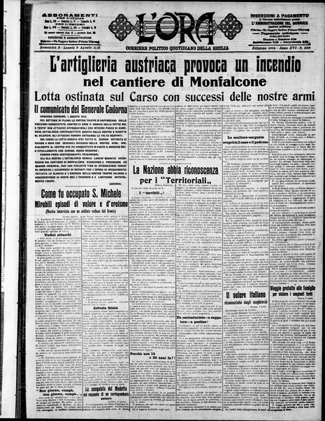 L'ora : corriere politico, quotidiano della Sicilia