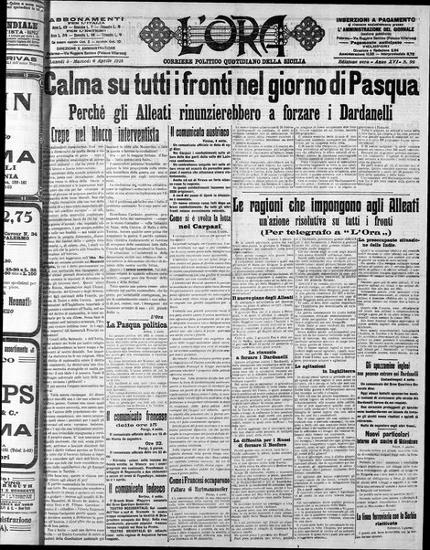 L'ora : corriere politico, quotidiano della Sicilia